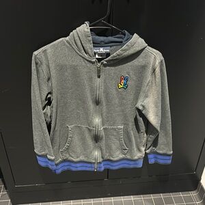 Like new grey and blue psycho bunny zip up